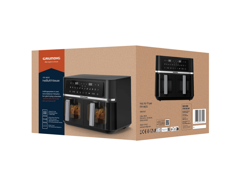 Grundig FRY 8620 Air Fryer, 8L, 2400W