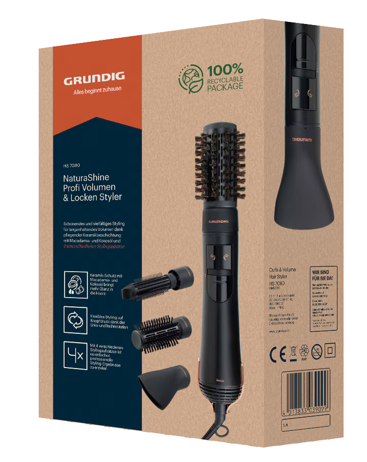 Grundig HS 7080 Rotatable Head Brush, 1000W